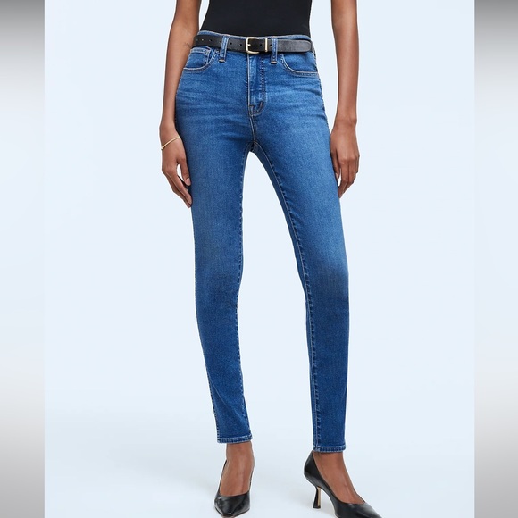 Madewell 10” high rise skinny ankle blue  jeans size 27 - Picture 2 of 11